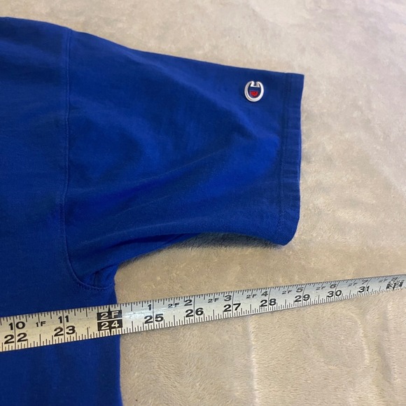 Champion Authentic Athleticwear Mens 2XL Blue Script Logo Graphic T-Shirt Gym - Picture 5 of 7